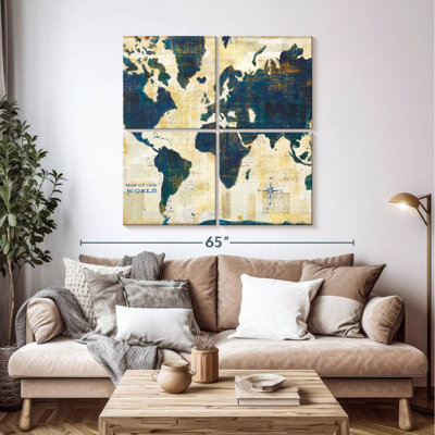 Aliaz Antique World Map Collage II