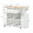 Kitchen Island With Power Outlet,Kitchen Storage Island With Drop Leaf And Rubber Wood,Open Storage And Wine Rack,5 Wheels,With Adjustable Storage For Home, Kitchen, And Dining Room-1561249712