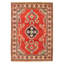 Tapis en laine rouge/doré 3 pi 5 po x 5 pi gazni one-of-kind à la main-noué la 2010 Hypoluxo