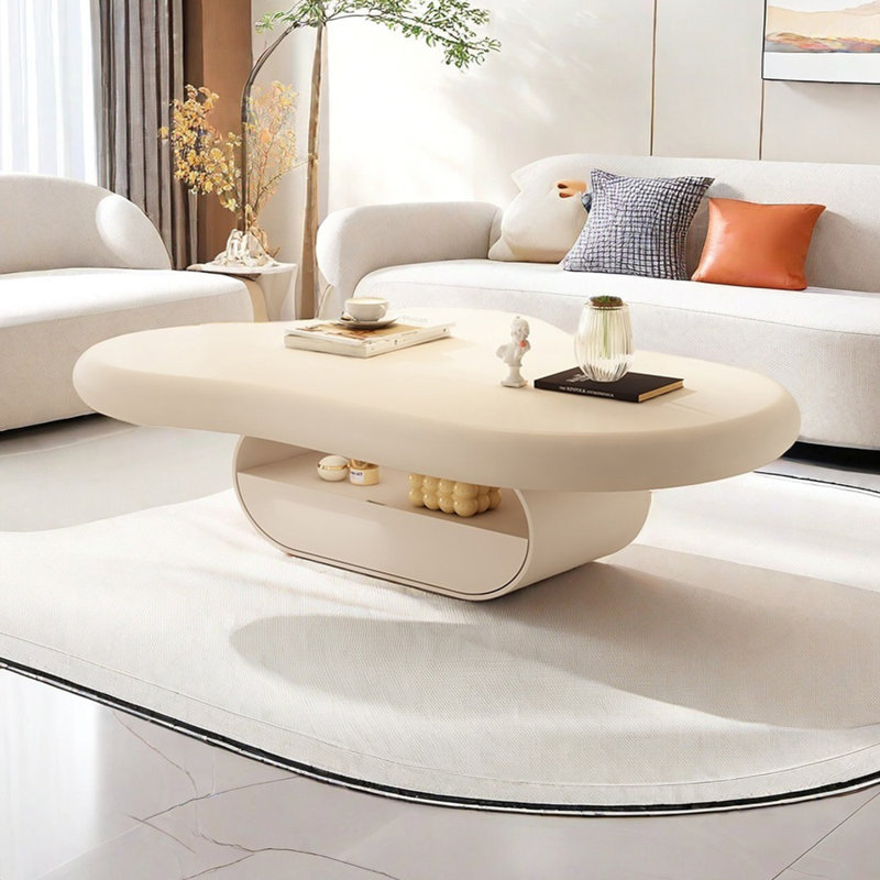 Creamy Cloud Coffee Table with Storage, 76 cm H x 51 cm W