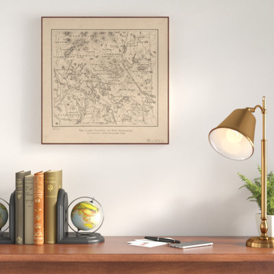 « the lake country of new hampshire », reproduction d’impression sur toile encadrée