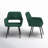 Kristina 17'' H Velvet Upholstered Metal Armchair-1805382024