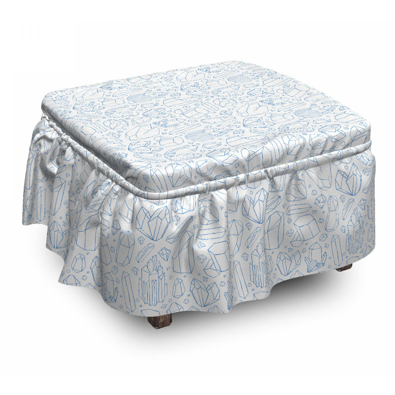 Housse pour repose-pieds doodle crystals