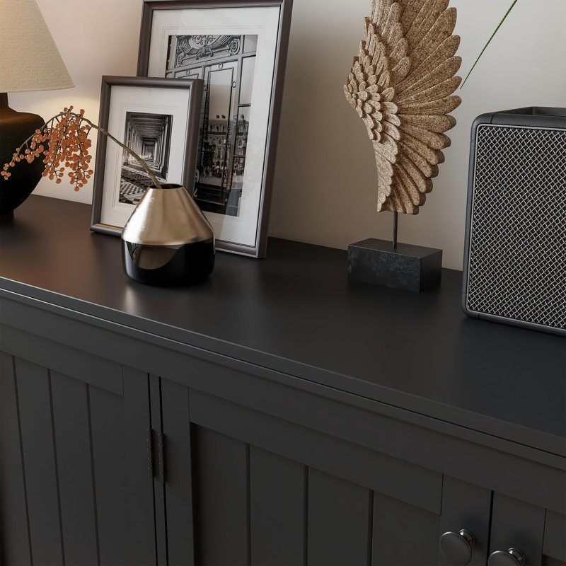 4 - Door Accent Cabinet, Black