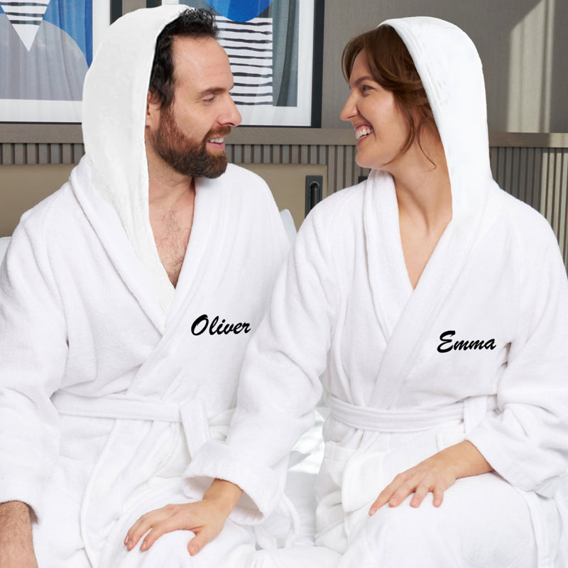 Ensemble de peignoir kimono à capuchon personnalisé, Oui