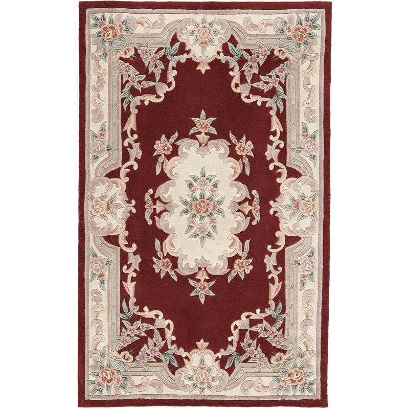 Tapis traditionnel bourgogne Aubusson, Rectangle 4pi x 6 pi