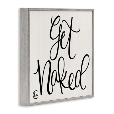 «Get NUE» en noir et blanc «Curly Script Cursive» par Penny Lane, impression d'art textuel