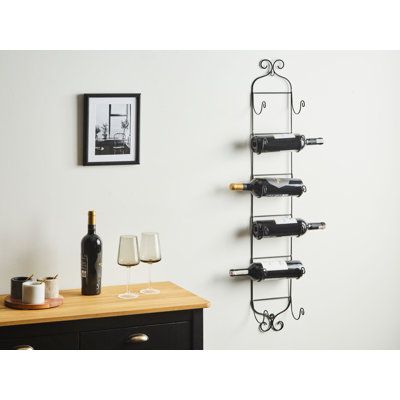 HYDROGEN 6 - Bottle Wine Bottle Rack in Black
