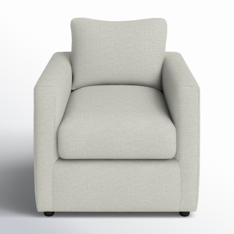 Godwin Upholstered Armchair, Drusky Moonglow Sustain® Basketweave