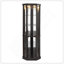 Vitrine de coin lumineuse - Vitrine élégante en verre pour le rangement du salon et du bar - Parfait pour les collections antiques et le vin - Comprend un éclairage intégré - Noir-811183648