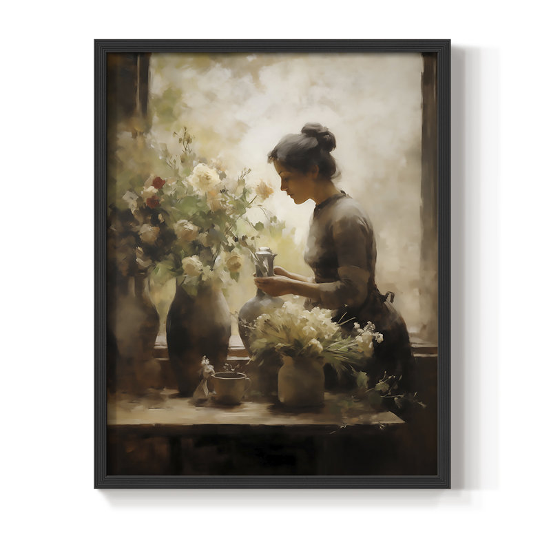 Reproduction encadrée WOMEN Series CDXV - bois massif, Noir, noir, noir, noir, H 11 po x l 9 po