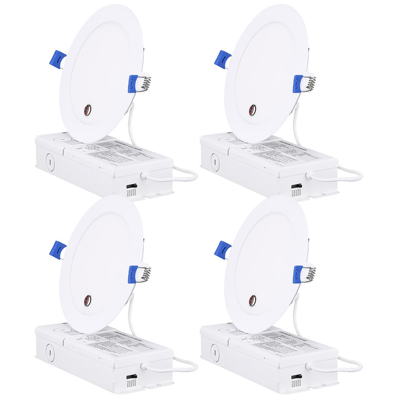Lumière encastrée 6 "à DEL 5cct 6", batterie de secours 90 minutes, Ul924, 120-277v 12w