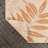 Hallas Tropical Palm Leaf Cream/Orange Indoor/Outdoor Rug-69806977