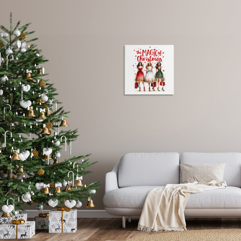Art mural sur toile Glam Magic Of Christmas par Amanda Greenwood, H 24 po x l 24 po