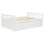 Lit de jour pleine grandeur avec lit gigogne simple et tiroirs, pleine grandeur, blanc (OLD SKU: LP000341AAK)-1013899862