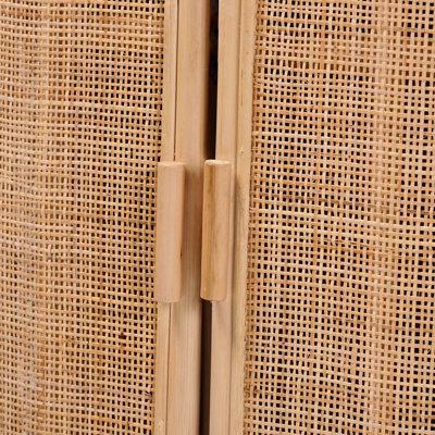 Armoire de rangement en rotin naturel
