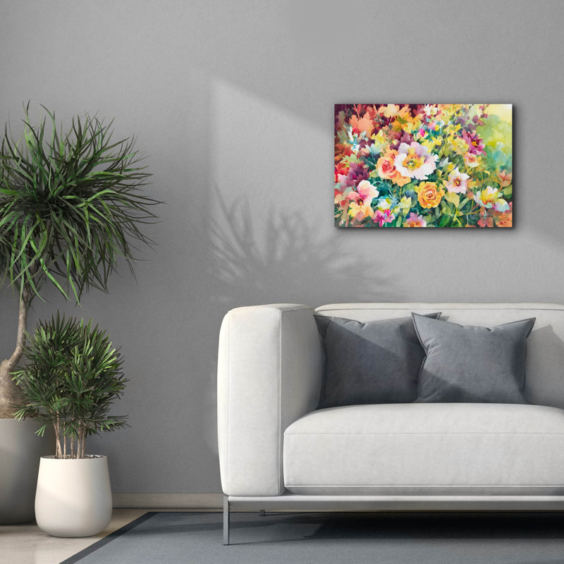 Art mural sur toile «Waves Of Color» par Annelein Beukenkamp, H 18 po x l 26 po x P 0,75 po