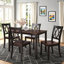 Ensemble de table de salle à manger en bois 5 pièces avec chaises confortables, pour les réunions de famille et l'utilisation quotidienne.-669294947