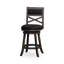 Tabouret de bar de 30 po de hauteur avec siège en tissu gris anthracite vieilli - siège pivotant tendance gris-1882242884-1882243003