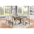 Solid Wood Top Double Pedestal and Trestle Base Dining Set-449197279