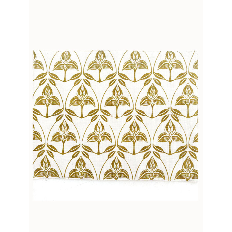 Ensemble de 4 napperons Orchid French Home - Chartreuse