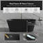 Baignoire de trempage autoportante noire en acrylique avec trop-plein et bonde escamotable 59 po. X 27,5 po. MonBlari-133424749-133424746