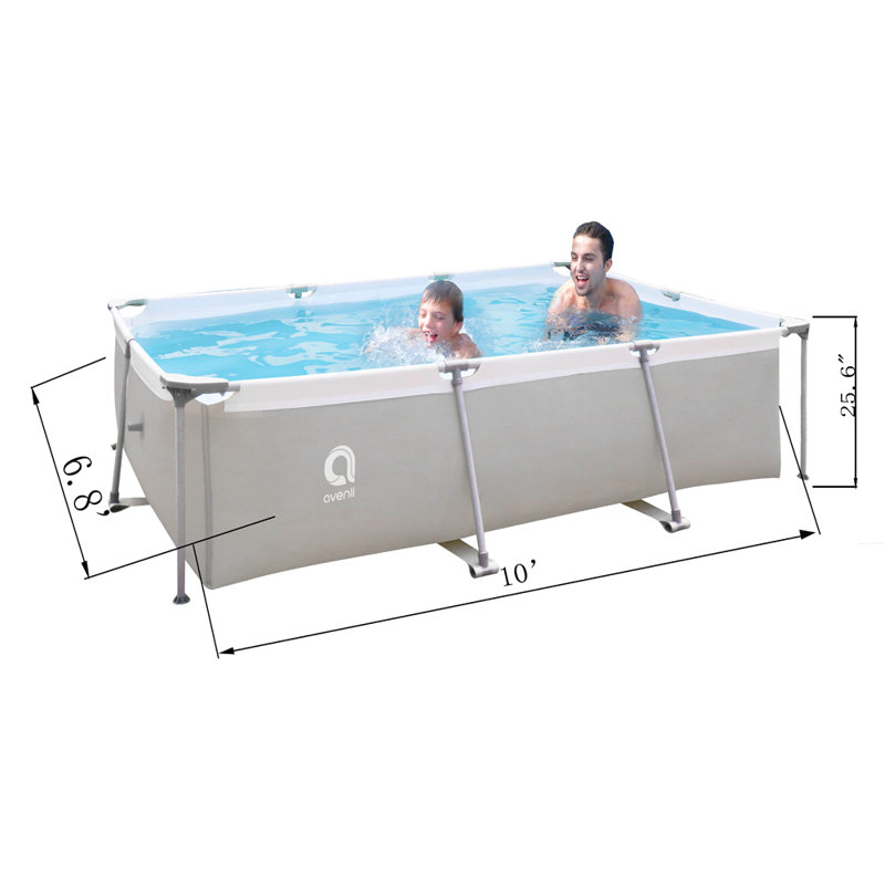 Plastic Round Kiddie Pool 25.6'' H x 81.6'' W x 120'' L