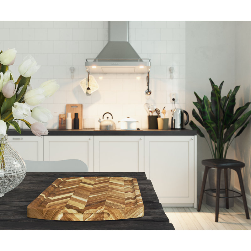 Acacia Herringbone Cutting Board