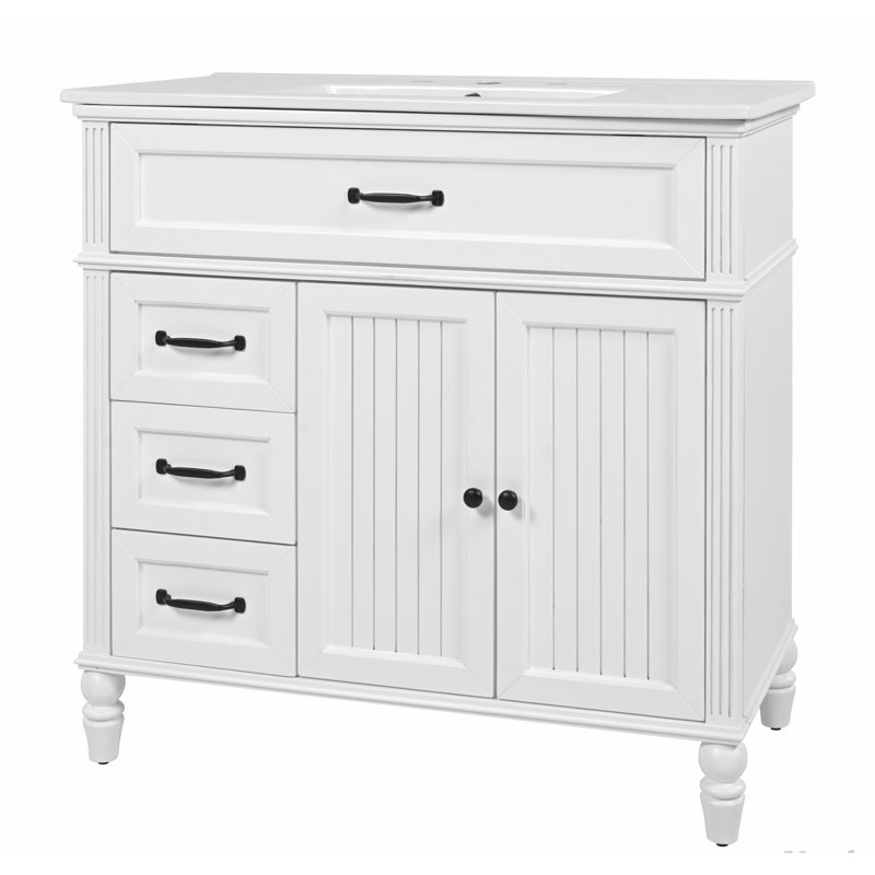 Meuble-lavabo 36 po avec lavabo, Blanc