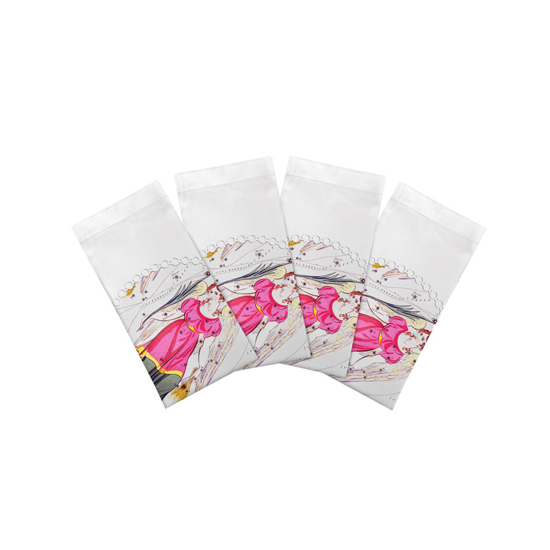 Zodiac Virgo Cotton Sateen Dinner Napkins, White