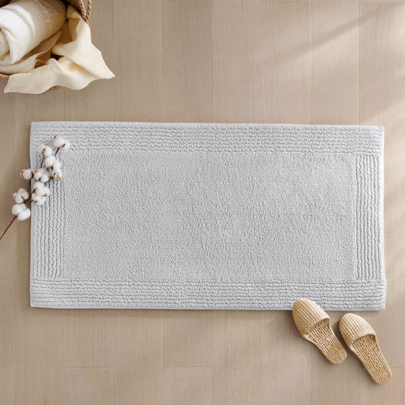 1 Pcs 20X30" 100% Cotton Tufted 3000 Gsm Reversible Bath Rug, Rectangle 1'8" x 2'6"