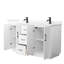 Meuble-lavabo double autoportant 60 po avec plateau en quartz Elan TK-108351868-108351871-108351873