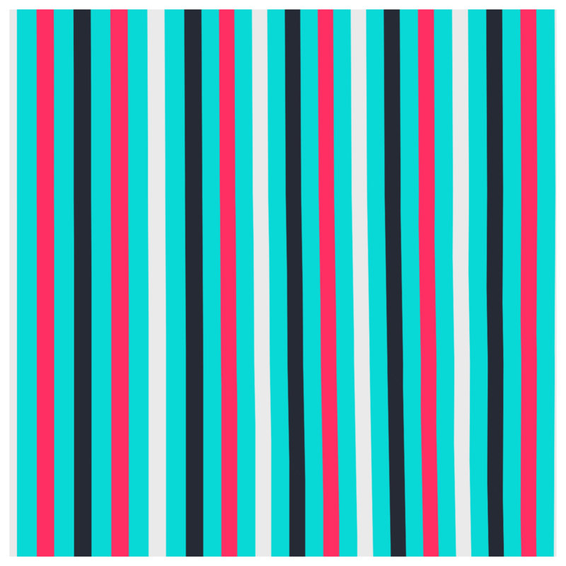 Tapis de bain vertical à rayures colorées, L 24 po x L 17 po
