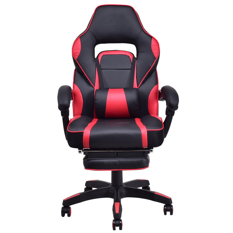 Fauteuil de jeu pc & racing Euclid, Noir / Rouge
