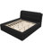 King Size Upholstered Platform Bed with Headboard, No Box Spring Needed, Black-378798900-378798902