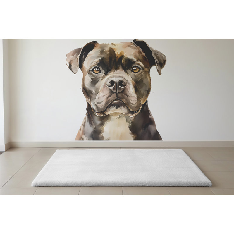 Autocollant mural pour chien Boxer, 50 po x 50 po