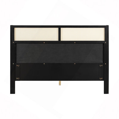Structure de lit avec tête de lit verte et lit en bois massif, aucun sommier requis, mobilier de chambre moderne