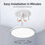 Ensemble de 6 plafonniers encastrés à DEL 2400LM, 24 W, à intensité variable, lumière du jour 5000 K, 12 pouces, luminaire rond à profil bas pour cuisine, couloir, salle de lavage