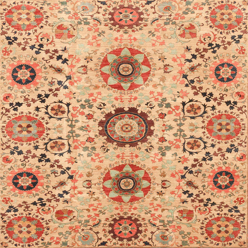 Abstract Indoor Rug, Square 8'