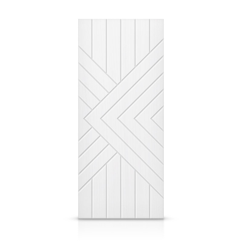Porte standard à panneaux en bois, Blanc, 24 po x 84 po