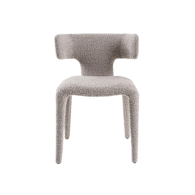 Margart 18.7'' H Upholstered Parsons Chair, Frost Gray Boucle