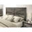 Rustic Gray Queen Bed With Engineered Wood And Metal, Headboard, Casual Bedroom Style Simple Design Frame Finish, Metal Paper, Transitional