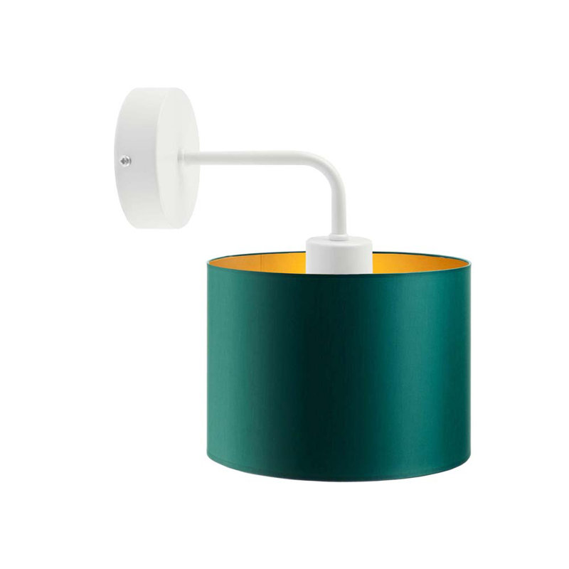 Leonide Steel Armed Sconce, Green
