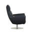 Chaise longue bleue en cuir véritable avec détails argentés-1427341891