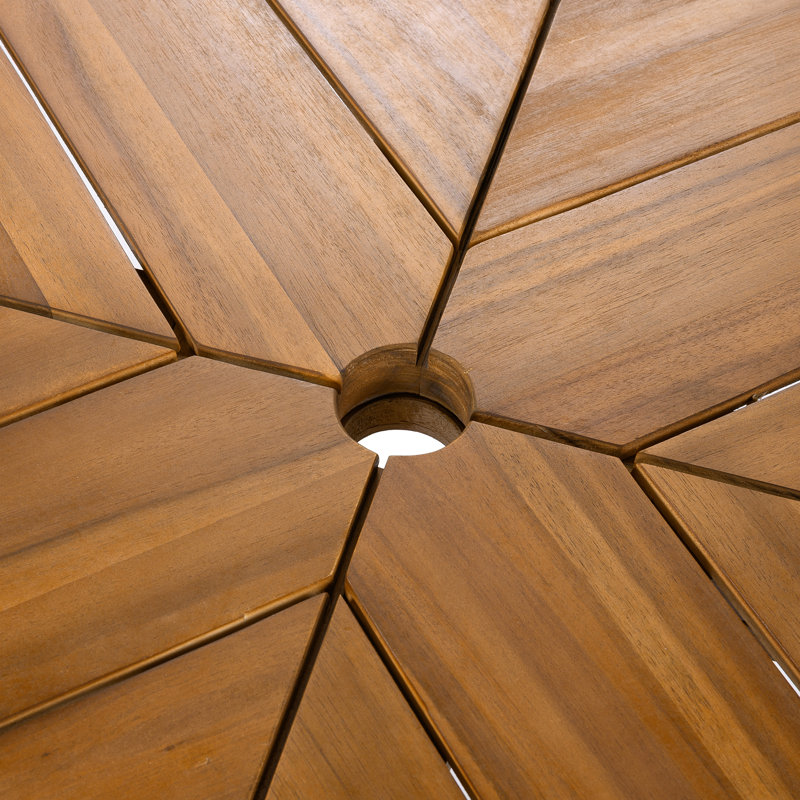 Tables de patio spacieuses, style rustique 60 pouces en bois d'acacia pour les repas dans la cour arrière