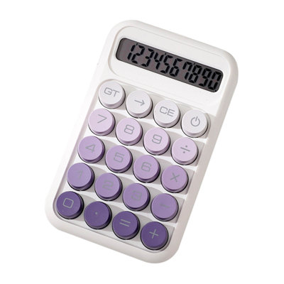 A  calculator Basic Standard Calculators Mini Digital Desktop Calculator With 10-Digit LCD Display- Calculator Pocket Size For Home School For Kids