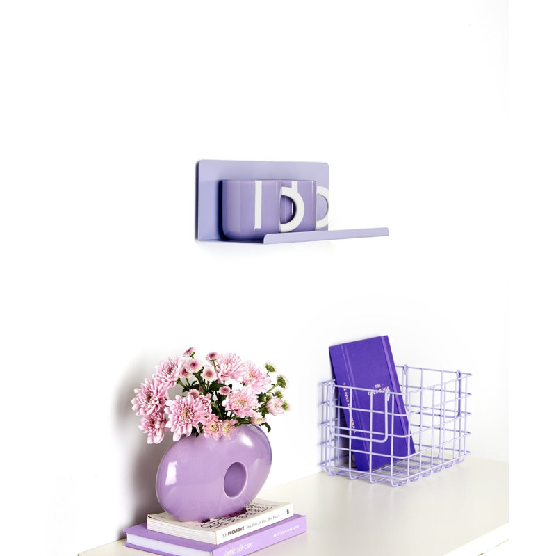 The Ledge Floating Shelf, 4.7" H x 13.8" W x 5.1" D, Lilac