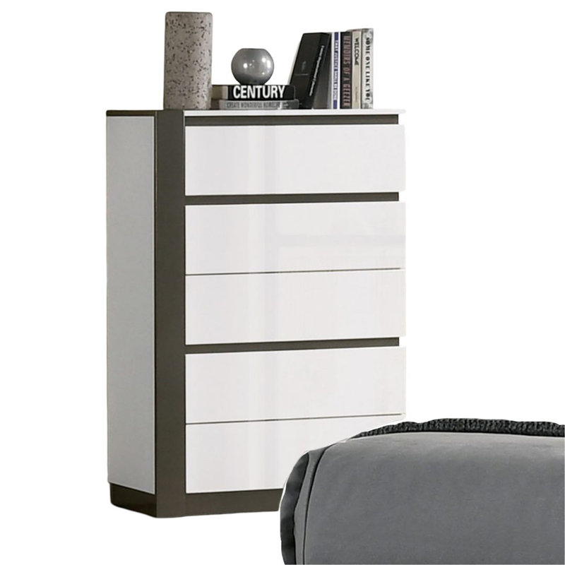 Poignées de tiroir dissimulées de style contemporain 1Pc avec glissières à roulement à billes à finition brillante