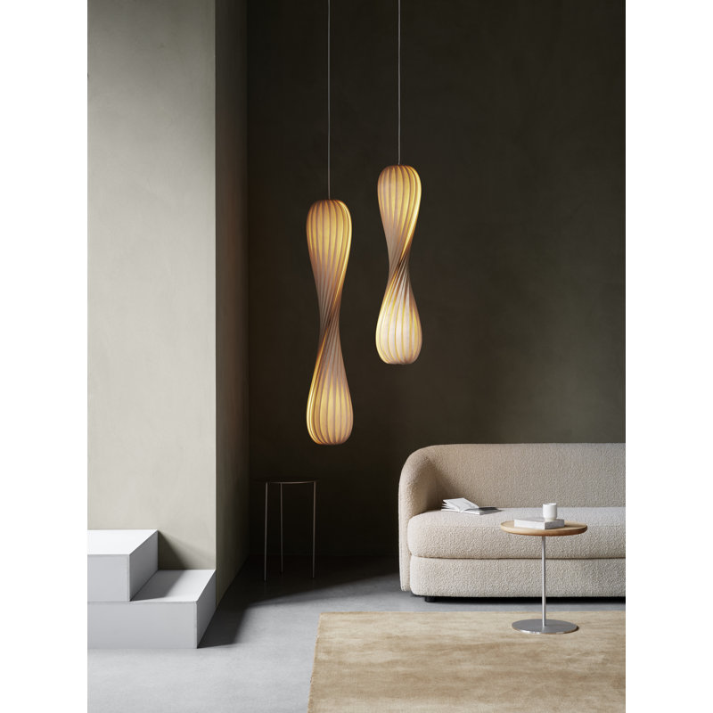 Luminaire suspendu Burnsville, Naturel, H 57,09 po x l 9,84 po x P 9,84 po