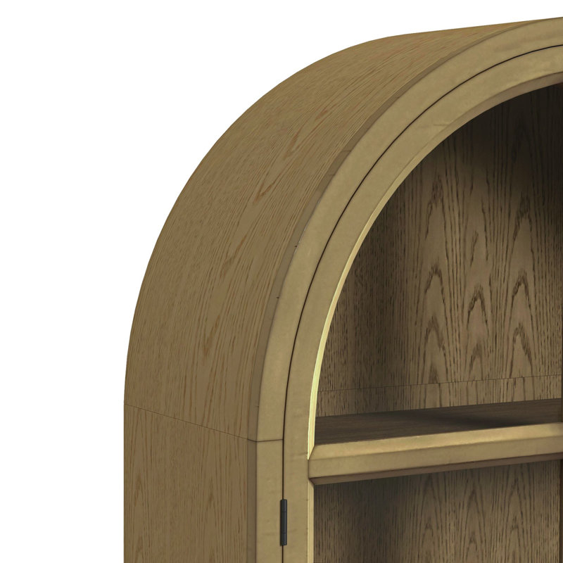  Bibliothèque Homer en chêne patiné, Beige